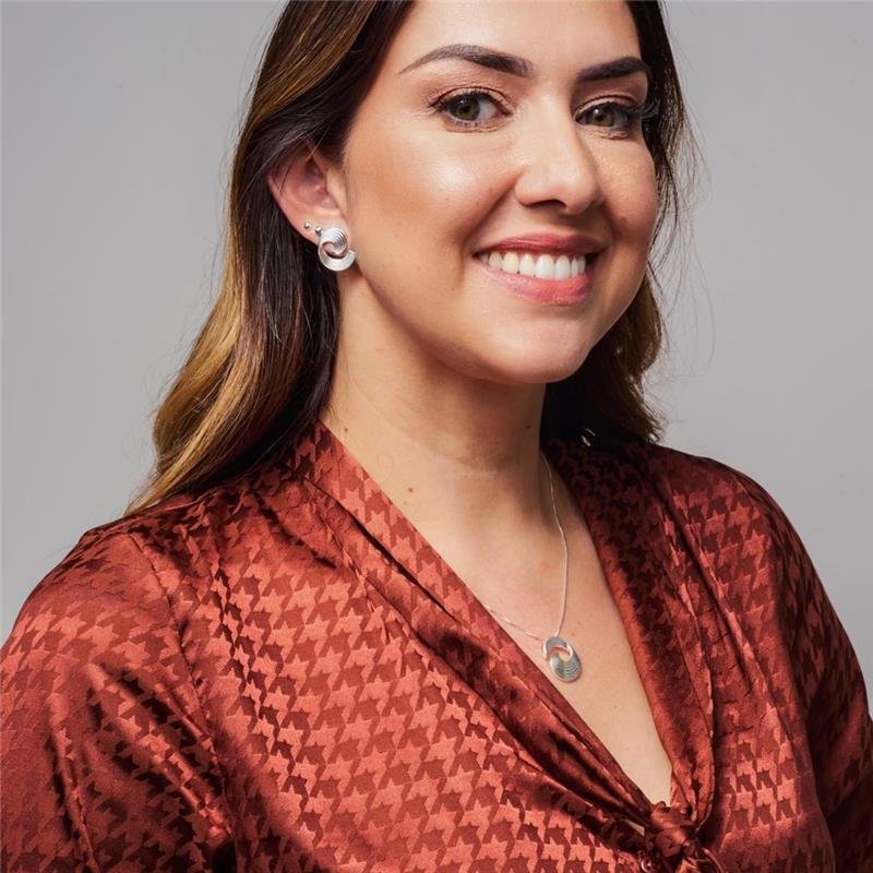 BRINCO DESIGN ESPIRAL PRISCILA P BANHADO A PRATA