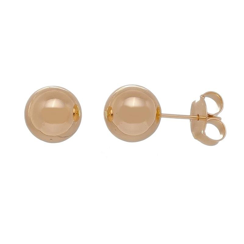 BRINCO BOLA LISA GRANDE BANHADO A OURO 18K