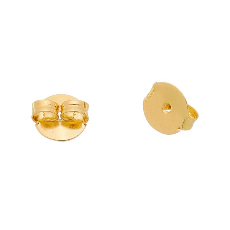 BRINCO INFANTIL CEREJA ZIRCÔNIA BANHADO A OURO 18K