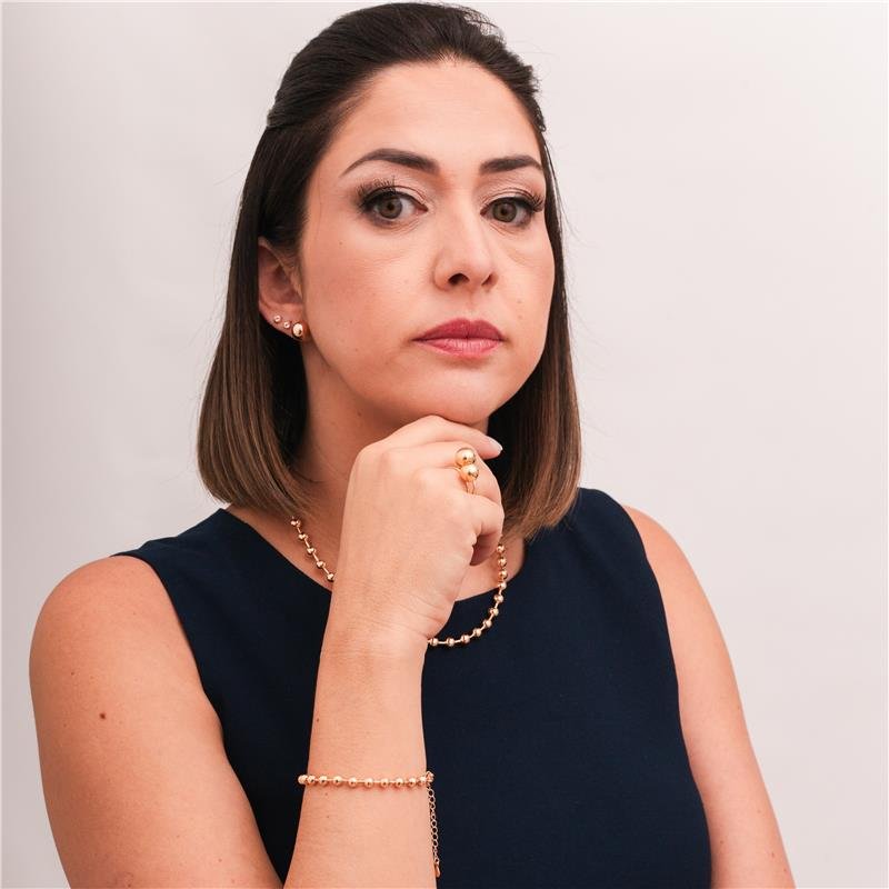 BRINCO THAIS BOLA LISA BANHADO A OURO 18K 