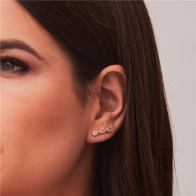 BRINCO ANANDA MINI EAR CUFF GEOMETRICO ZIRCONIA BANHADO A OURO 18K