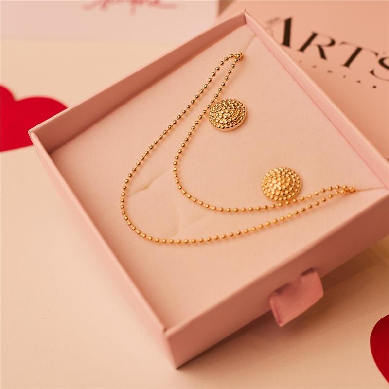 BRINCO REDONDO GRANULADO BANHADO A OURO 18K