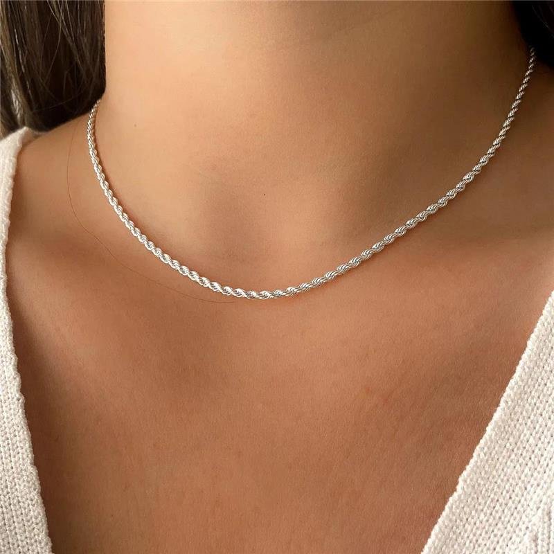 COLAR CORDÃO BAIANO BANHADO A PRATA