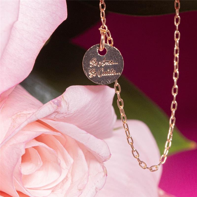 COLAR OUTUBRO ROSA MARÍLIA BANHADO A OURO 18K
