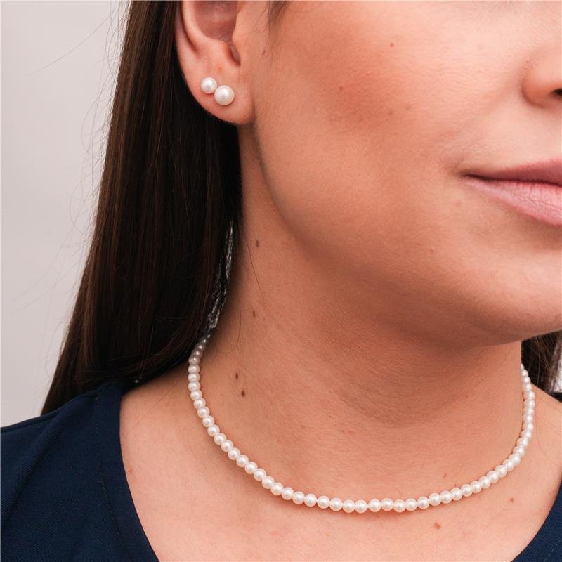 COLAR SAMARA PÉROLA SHELL4MM BANHADO A OURO 18K