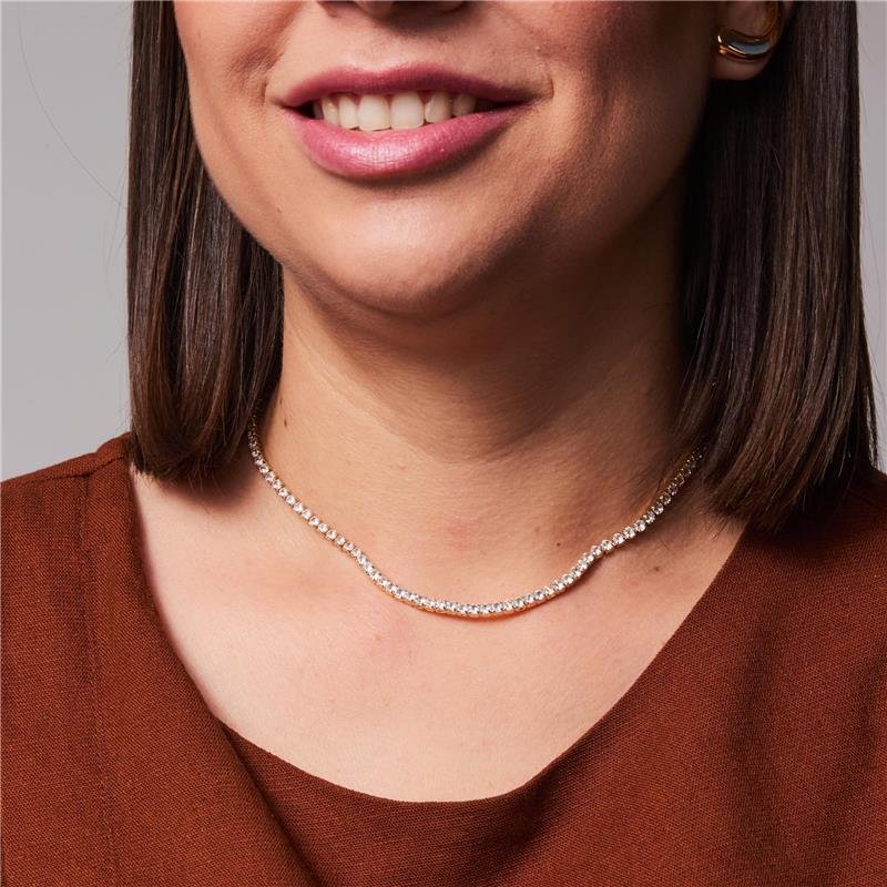 COLAR RIVIERA BIANCA BANHADO A OURO 18K 