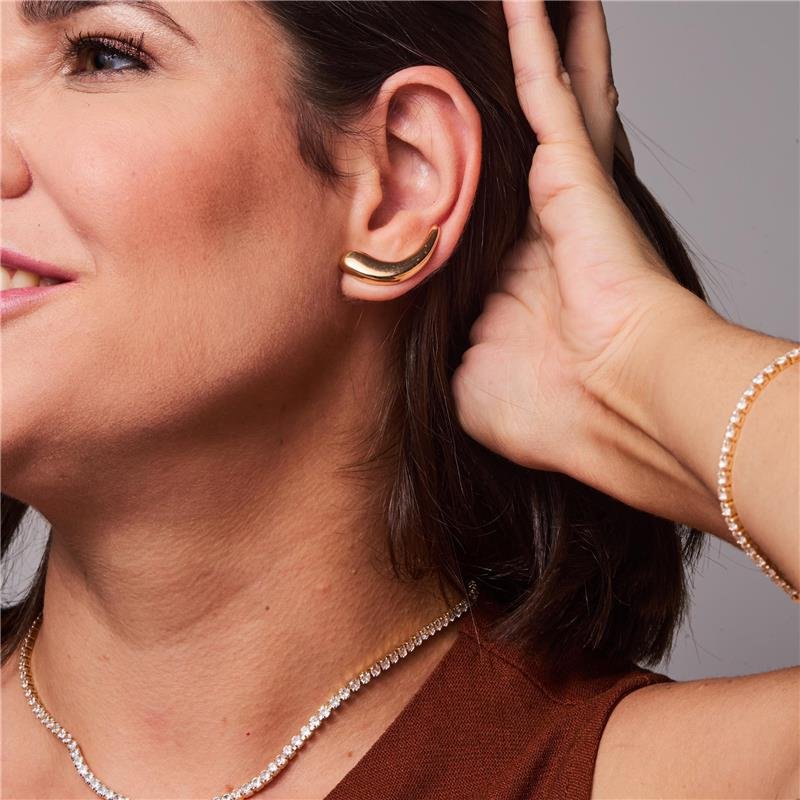 COLAR RIVIERA BIANCA BANHADO A OURO 18K 