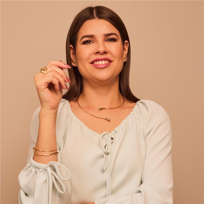 CHOKER MAVIE FIO GOTA ORGANICA LISA BANHADO A OURO 18K