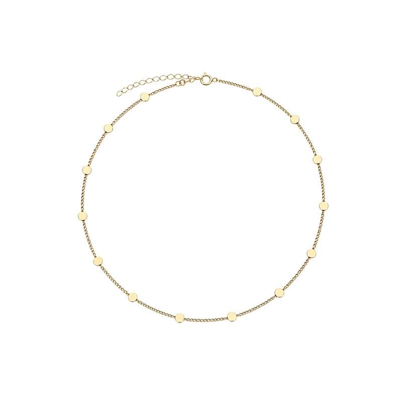 CHOKER CAROLINA GRUME BATIDA REDONDO BANHADO A OURO