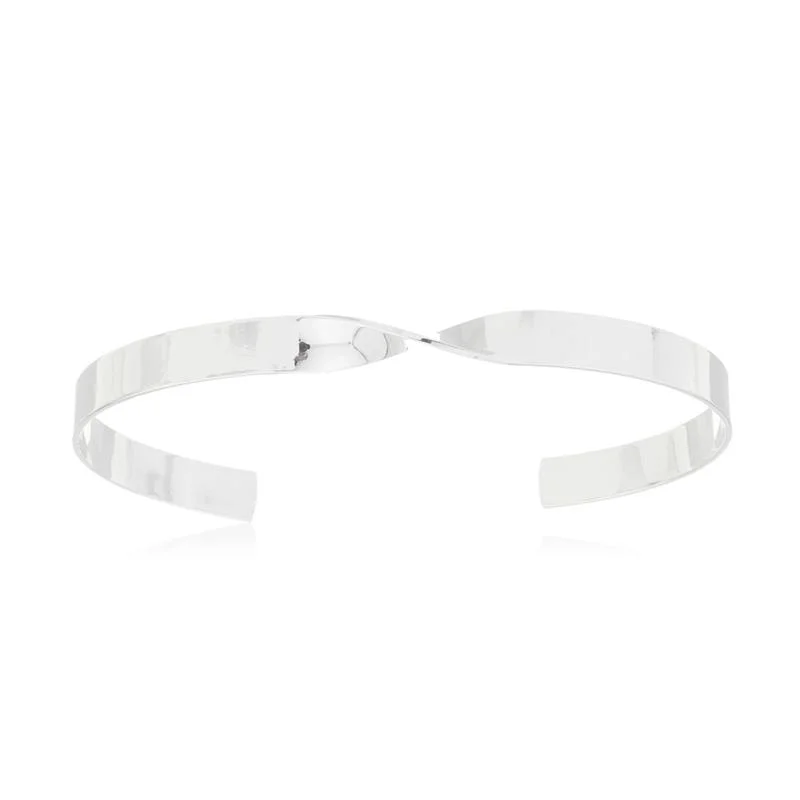 BRACELETE TORCIDO BANHADO A PRATA