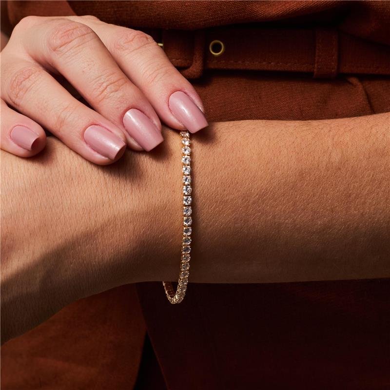 PULSEIRA RIVIERA BIANCA BANHADO A OURO 18K