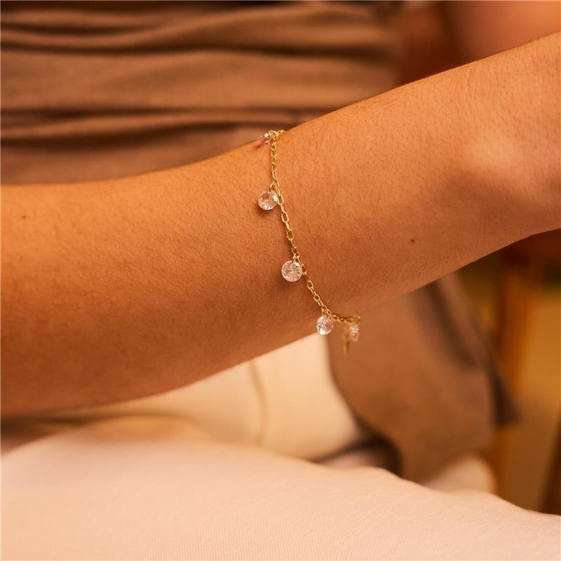 PULSEIRA COM ZIRCÔNIAS ISABELA BANHADO A OURO 18K
