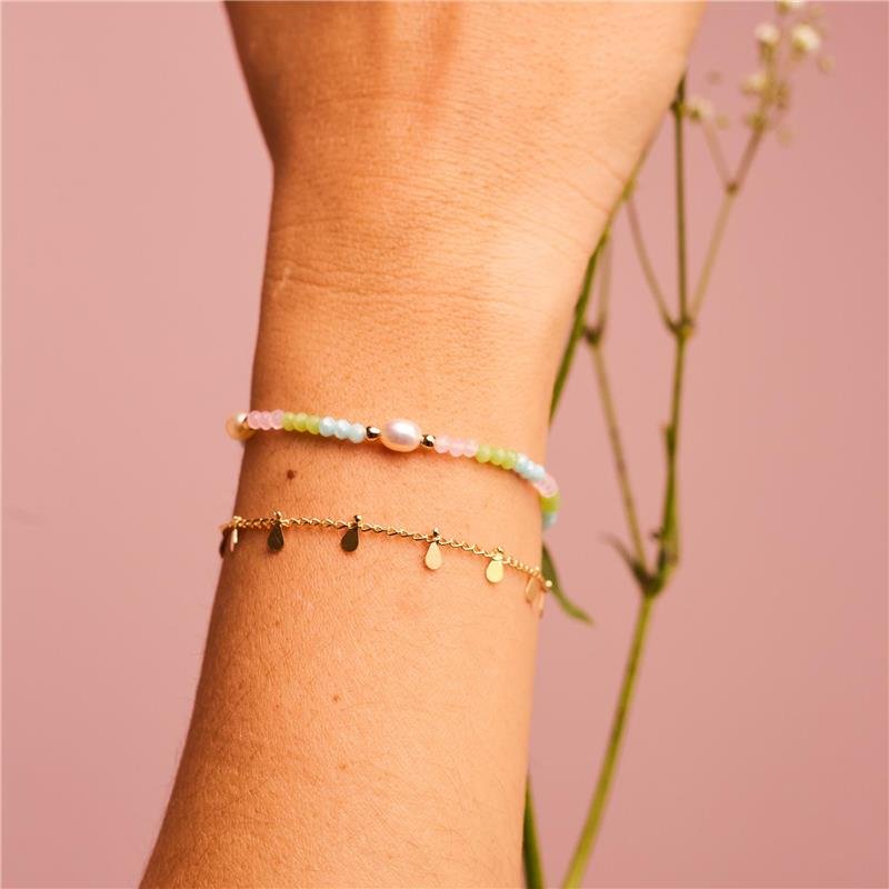PULSEIRA EDUARDA MINI GOTA LISA BANHADO A OURO 18K