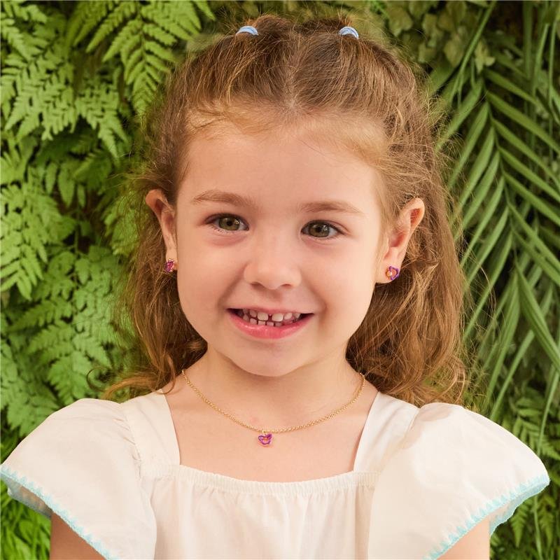 PULSEIRA INFANTIL BORBOLETA RESINADA ANTONELLA BANHADO A OURO 18K
