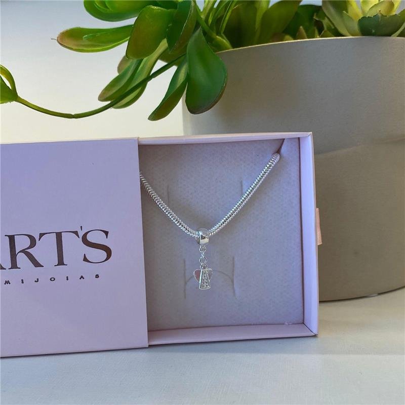 BERLOQUE ANJO CRAVEJADO BANHADO A PRATA